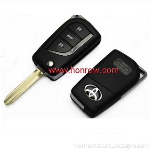 High quality Toyota 3 button remote key blank with Toy43 blade toyota smart key toyota key shell